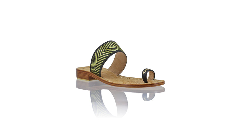 Arini 20mm Flat - Black/Gold Arrow Ribbon