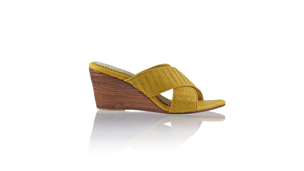 Petra No Strap 80mm Wedge - Mustard