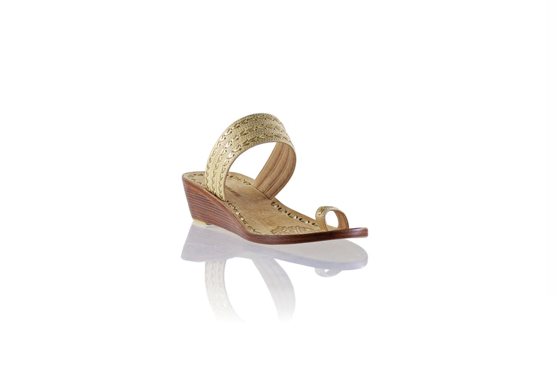 Merauke 35mm Wedge - Cream & Gold