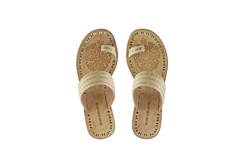 Merauke 35mm Wedge - Cream & Gold