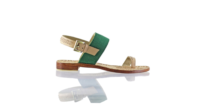 Prana 20mm Flat - Nude & Green Ribborn