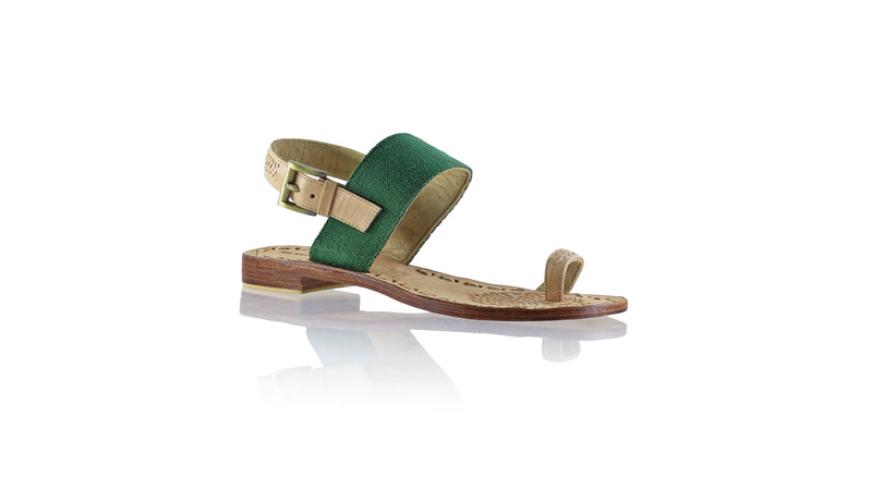 Prana 20mm Flat - Nude & Green Ribborn