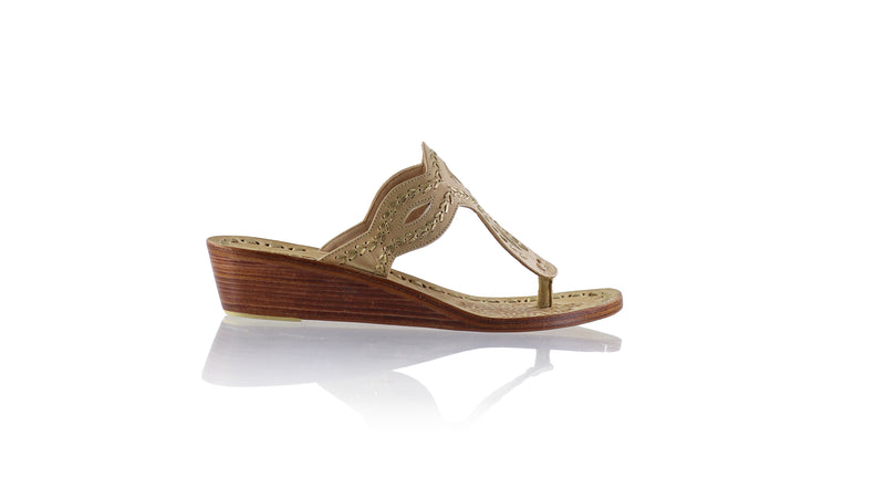 Africa 35mm Wedge - Cream & Gold