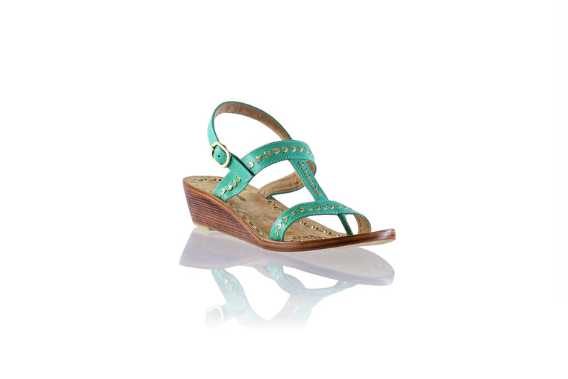 Diah 35mm Wedges - Tosca & Gold