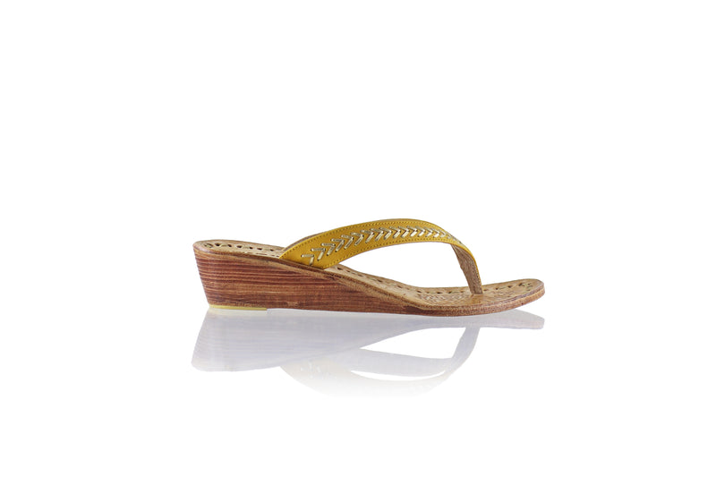 Ayu 35mm Wedges - Mustard & Gold