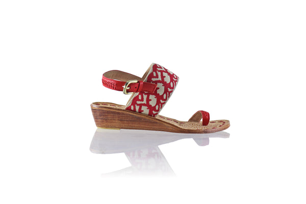 Prana 35mm Wedges - Red & Red Circle Ribborn