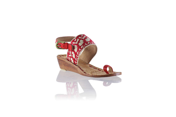 Prana 35mm Wedges - Red & Red Circle Ribborn