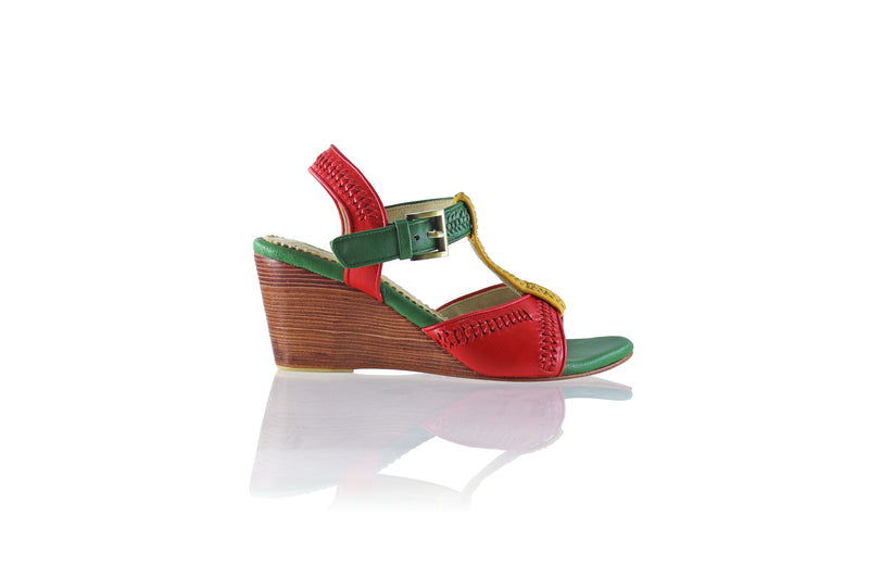 Jazz 80mm Wedge - Red & Yellow & Green