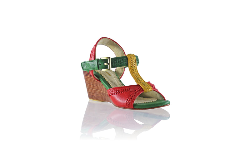 Jazz 80mm Wedge - Red & Yellow & Green