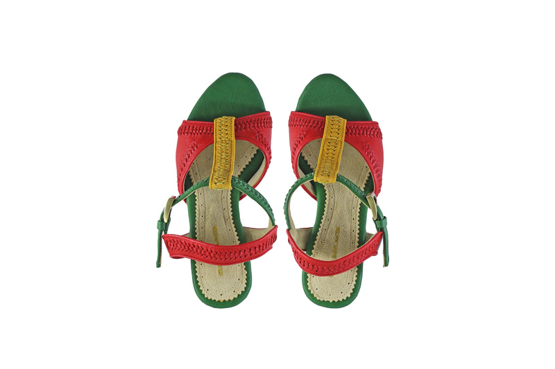 Jazz 80mm Wedge - Red & Yellow & Green