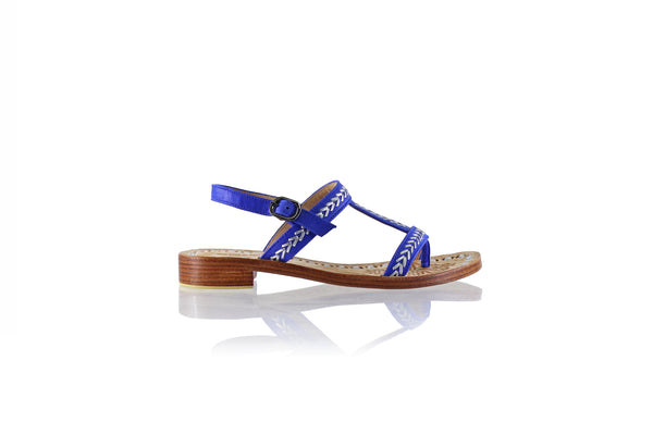 Diah 20mm Flat - Royal Blue & Silver