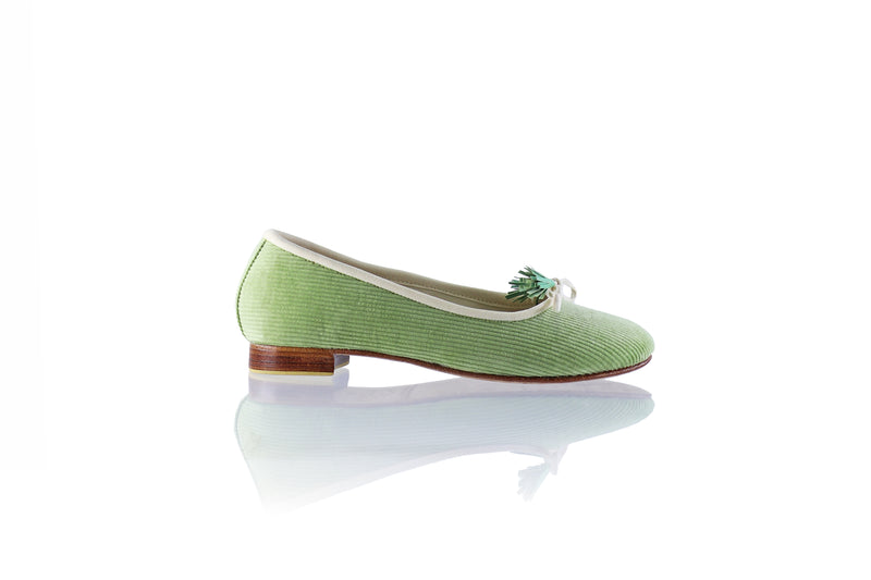 Sasha 20mm Ballet -  Green Corduroy