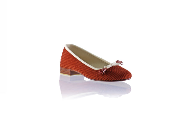 Noemi 20mm Ballet -  Teracotta Corduroy