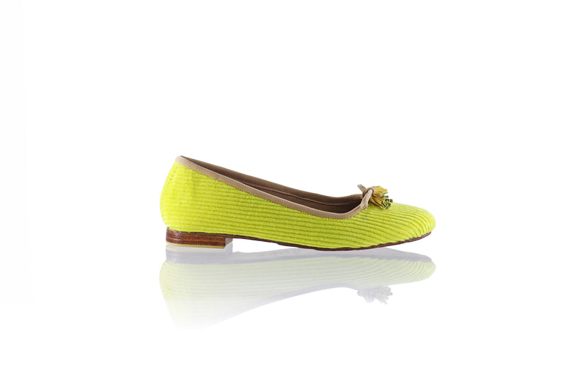 Noemi 20mm Ballet - Yellow Lime Corduroy