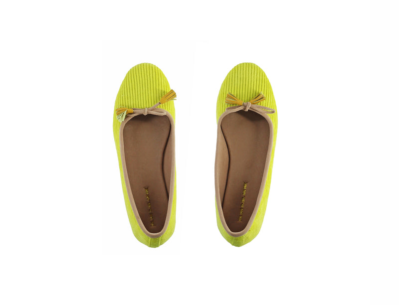 Noemi 20mm Ballet - Yellow Lime Corduroy