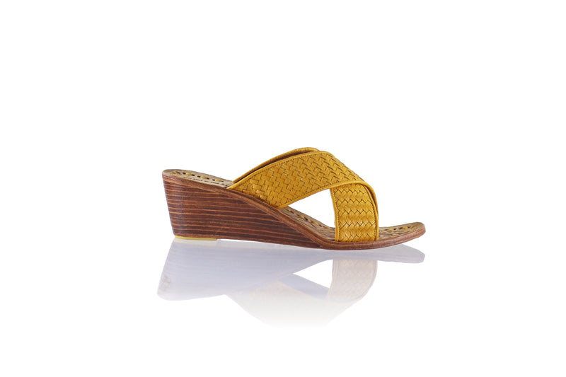 Petra No Strap 50mm Wedge - Mustard BKK