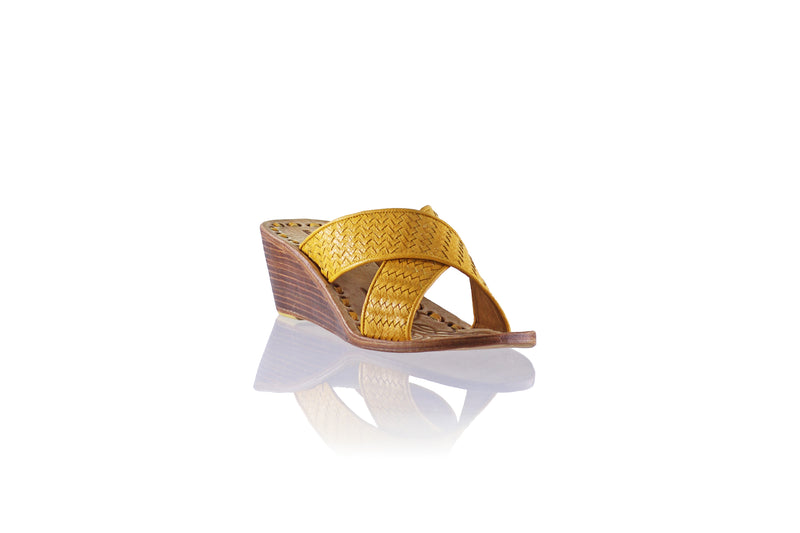 Petra No Strap 50mm Wedge - Mustard BKK