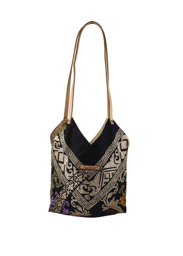 Saraswati Origami Tote Bag - Black Cendrawasih