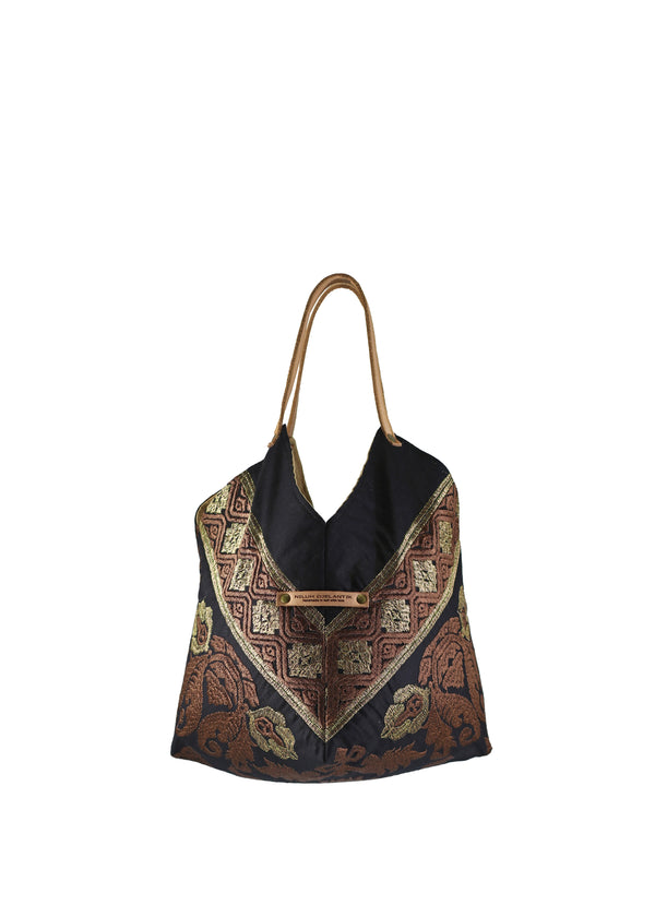 Saraswati Origami Tote Bag - Black Kasuari