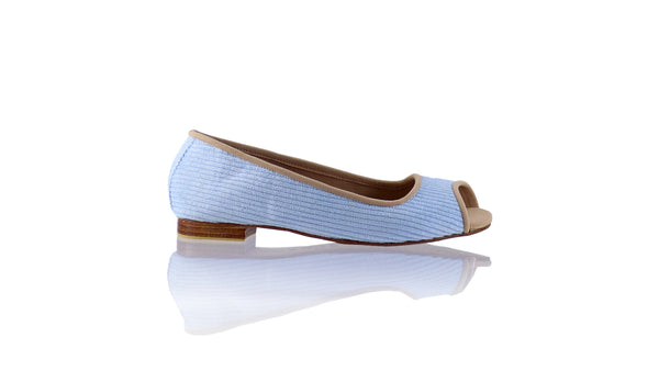 Kate Peeptoe 20mm Ballet - Baby Blue Corduroy