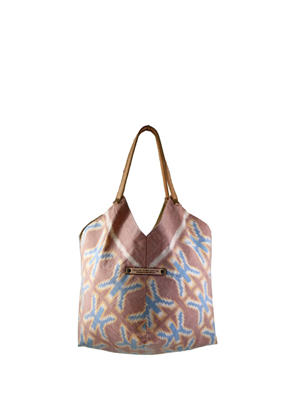 Saraswati Origami Tote Bag - Mocca Blue Butterfly