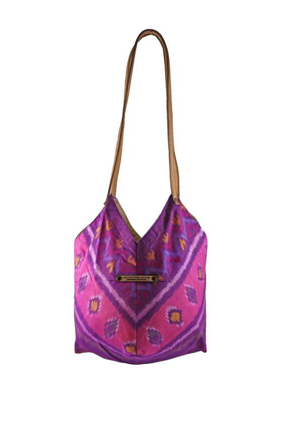 Saraswati Origami Tote Bag - Purple Pink Wajik