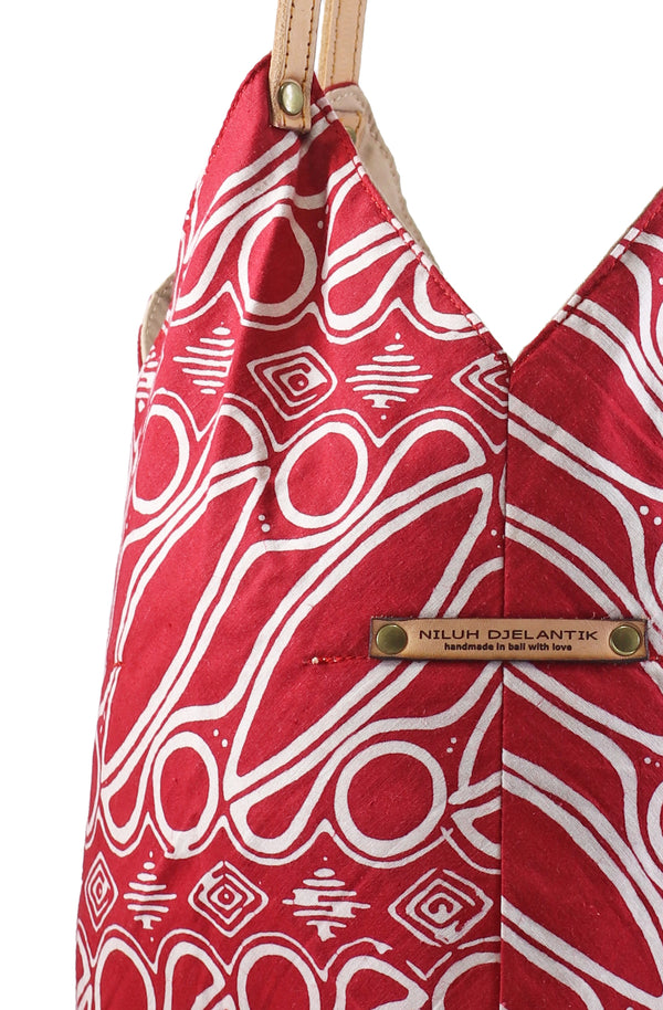 Saraswati Origami Tote Bag - Red Parang