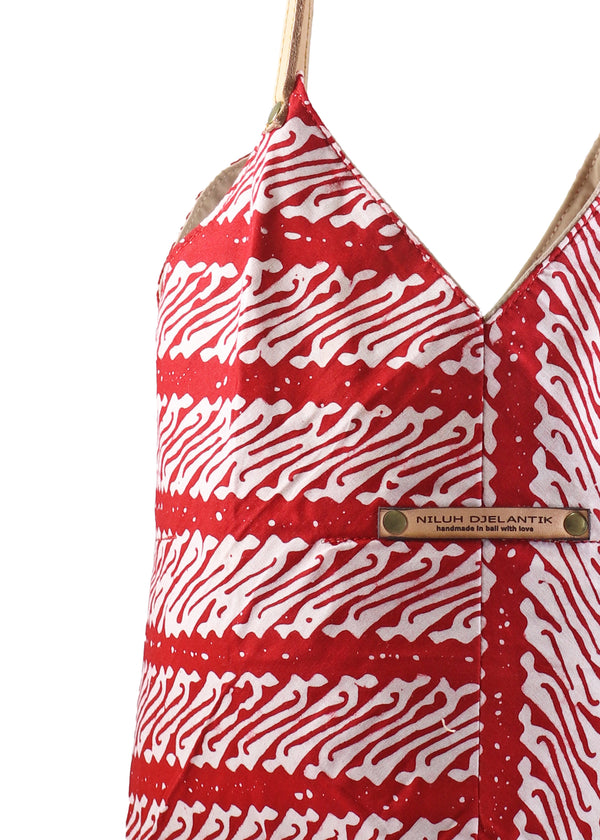 Saraswati Origami Tote Bag - Red Parang Small