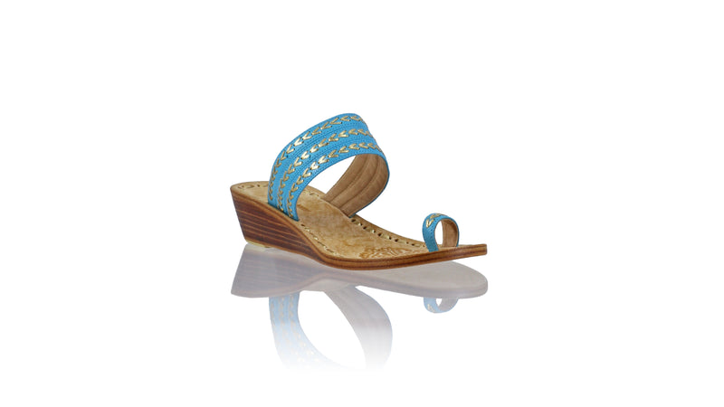 Merauke 35mm Wedge - Turquoise & Gold