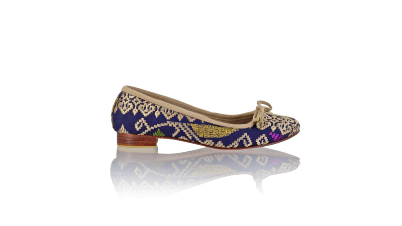 Leather-shoes-Noemi 20mm Ballet - Blue Songket-flats ballet-NILUH DJELANTIK-NILUH DJELANTIK